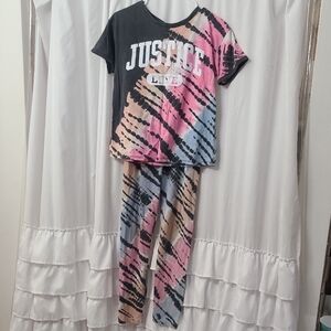 Justice Multicolor Tie-Dye Outfit